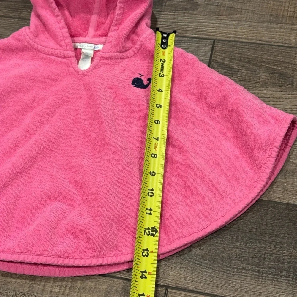 Pottery Barn Kids Baby Girl Pink Terry Hooded Whale Beach Swim Cover up 6-12 M
